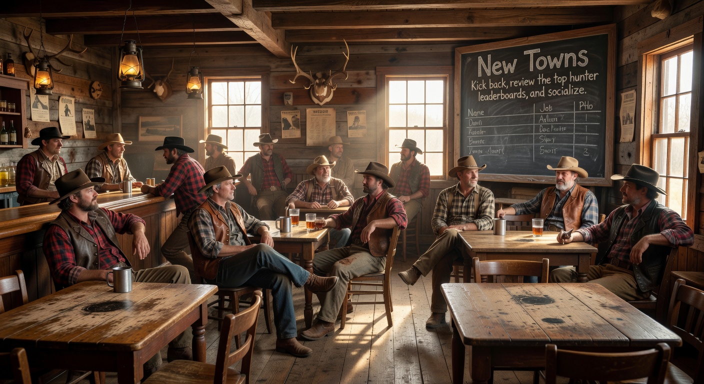 Interior of a rustic saloon